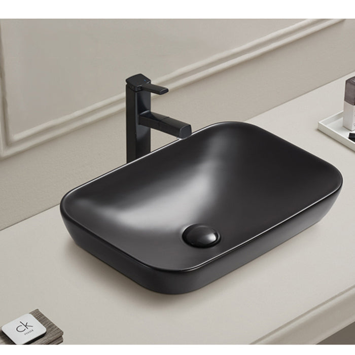 Kliff Fine Ceramic No Overflow Insert Basin - Matte Black 515x340