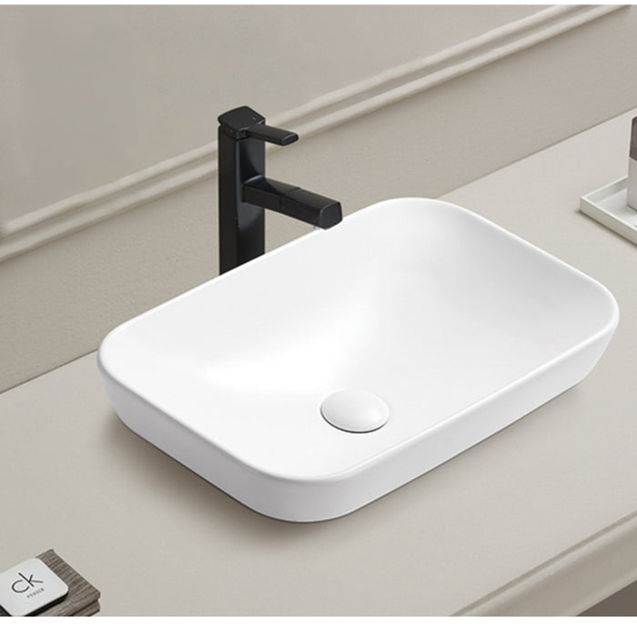 Kliff Fine Ceramic No Overflow Insert Basin - Matte White 515x340