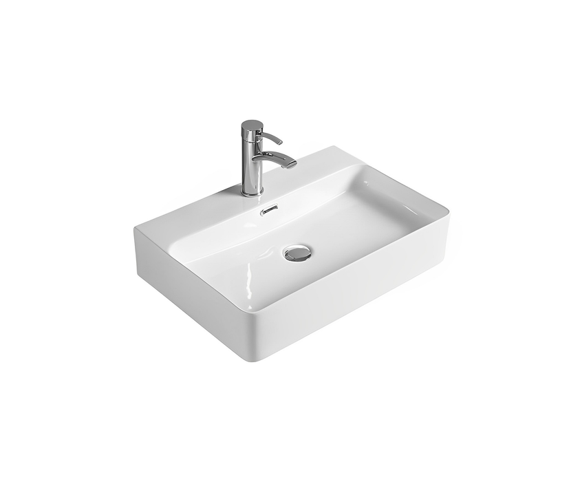 Kliff Fine Ceramic Wall Hung /Above Basin - Gloss white