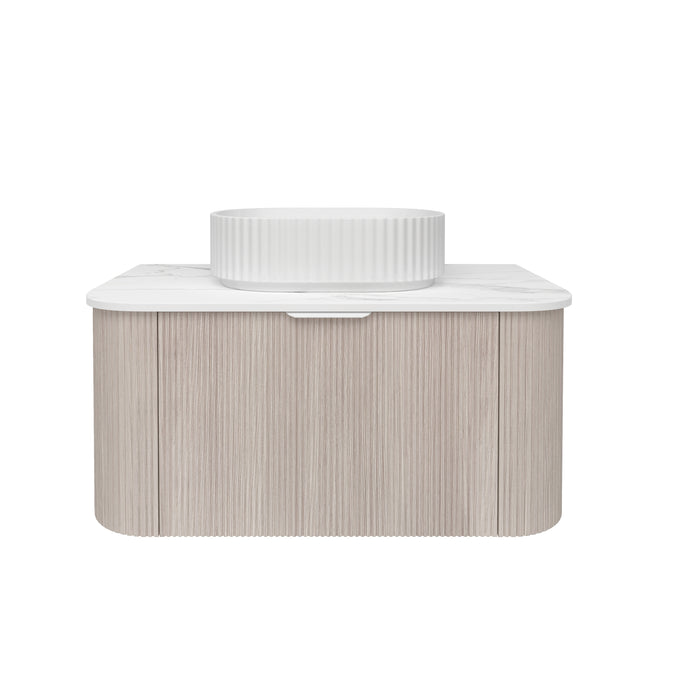 Agena Fluted Wood Grain WH Vanities 890x493x400