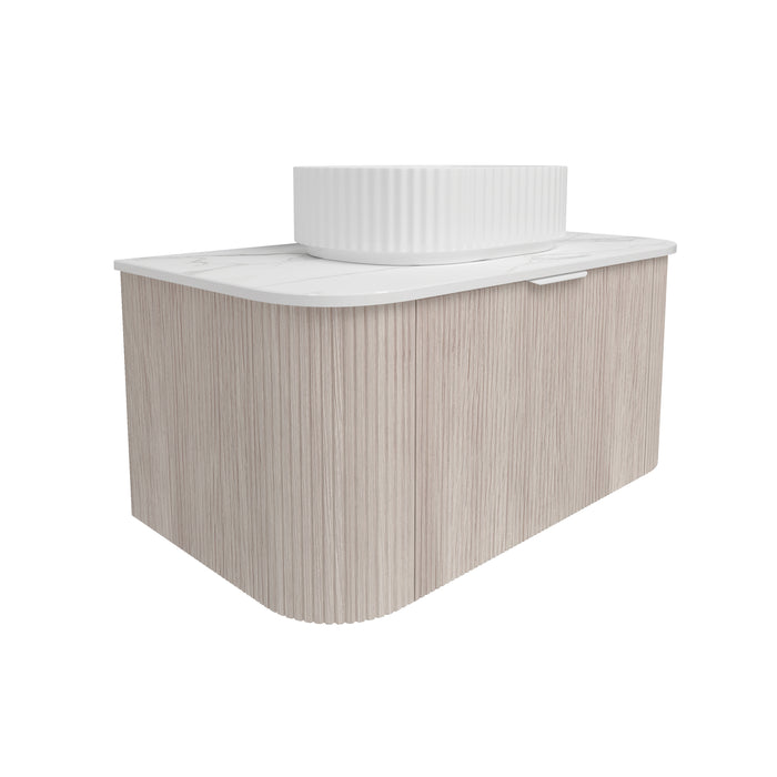 Agena Fluted Wood Grain WH Vanities 890x493x400