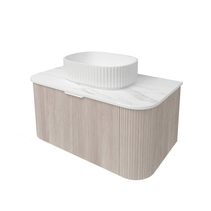 Agena Fluted Wood Grain WH Vanities 890x493x400