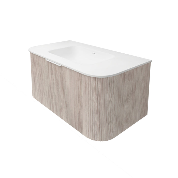 Agena Fluted Wood Grain WH Vanities 890x493x400