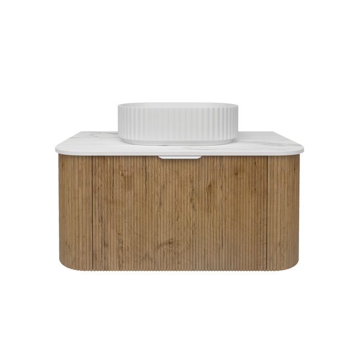 Agena Fluted Wood Grain WH Vanities 890x493x400
