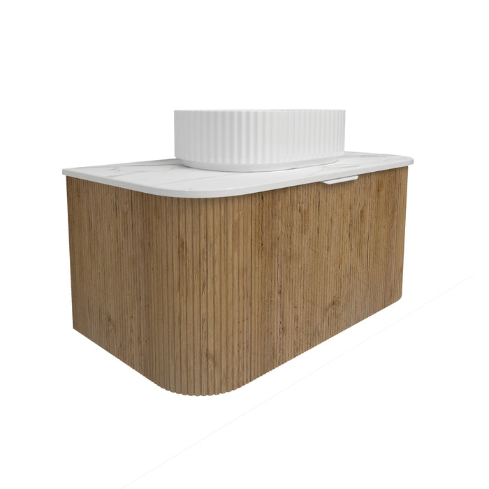 Agena Fluted Wood Grain WH Vanities 890x493x400