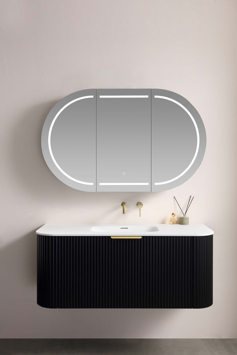 Allison Pill LED Shaving Cabinets - Matte White 1200x750