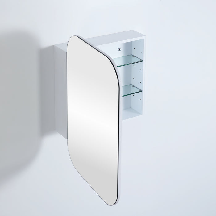 Allison PVC Shaving Cabinets - Matte White 400x900