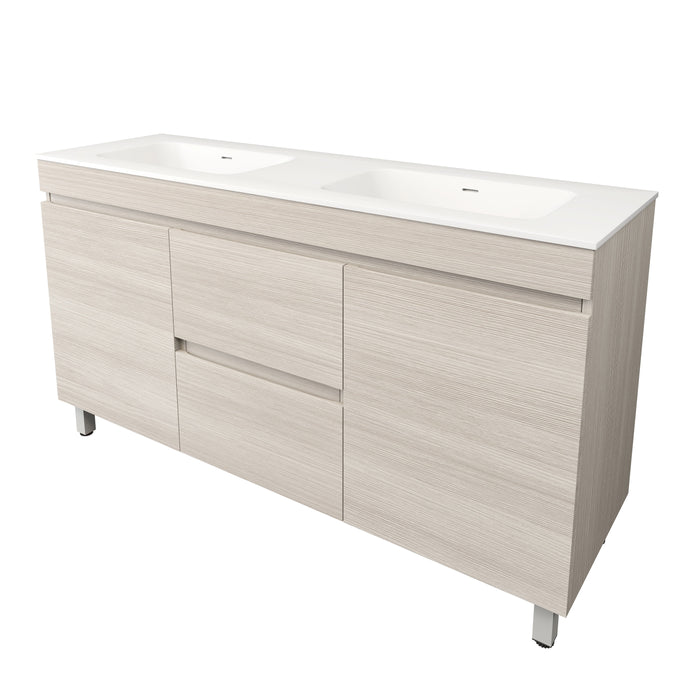 Camden Modern Double Bowl Free Standing Cabinet 1490x455x710
