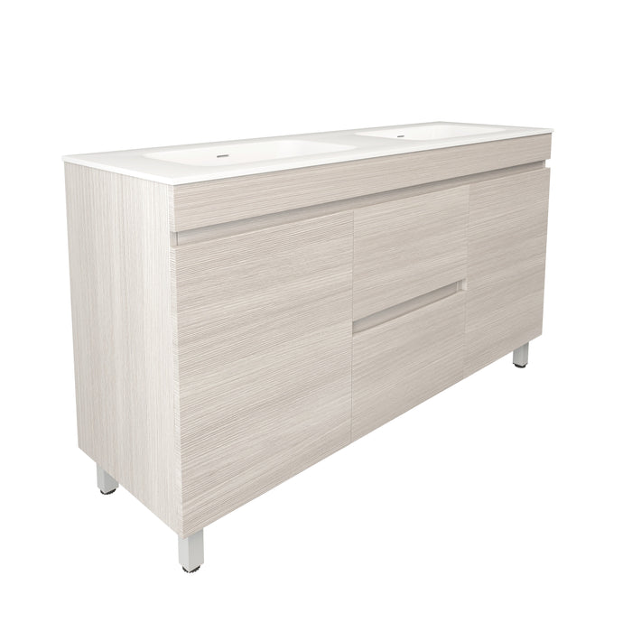 Camden Modern Double Bowl Free Standing Cabinet 1490x455x710
