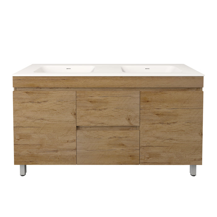 Camden Modern Double Bowl Free Standing Cabinet 1490x455x710