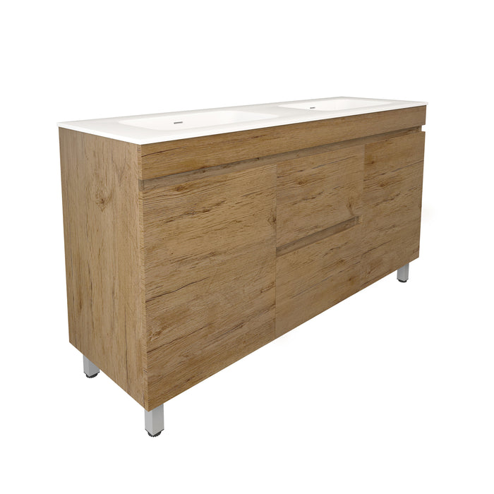 Camden Modern Double Bowl Free Standing Cabinet 1490x455x710