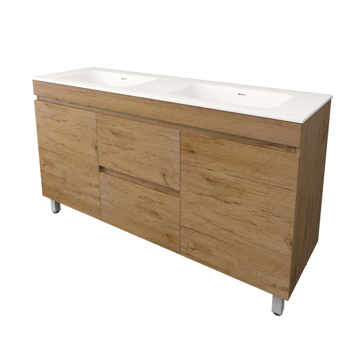 Camden Modern Double Bowl Free Standing Cabinet 1490x455x710