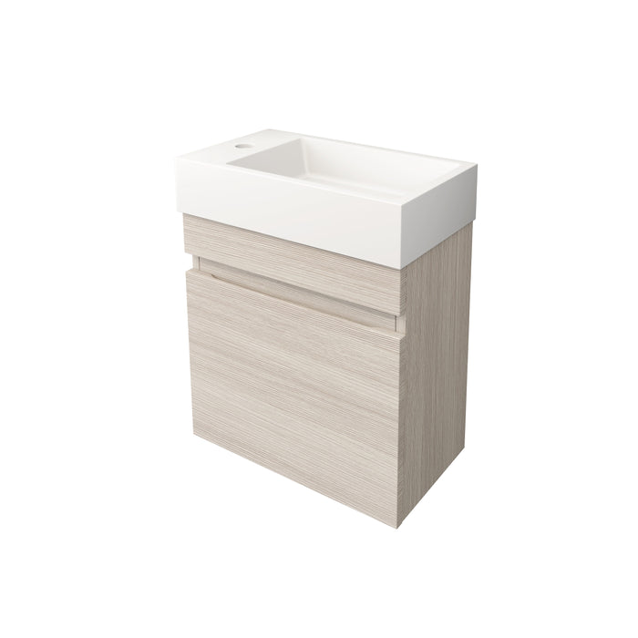 Camden Modern Wall Hung Cabinet - Coastal Oak 420x250x500