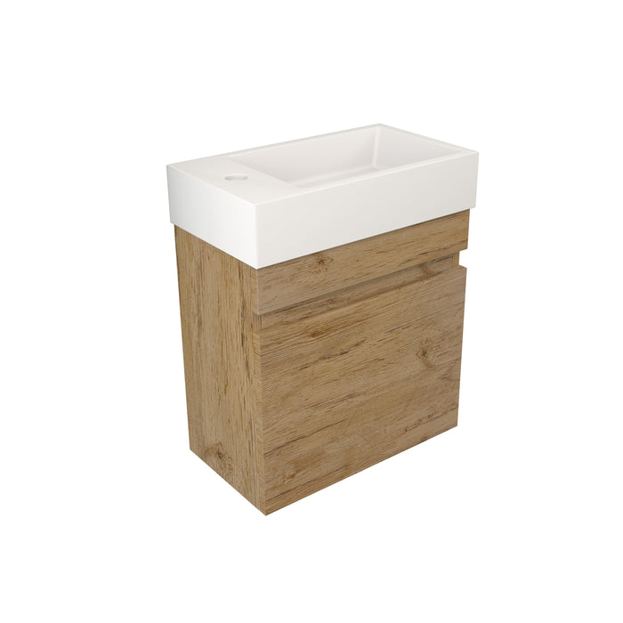 Camden Modern Wall Hung Cabinet - Prime Oak 420x250x500