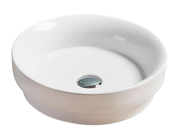 Olley Fine Ceramic Insert Art Basins - Gloss White