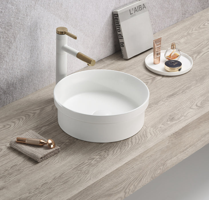Olley Fine Ceramic Insert Art Basins - Gloss White