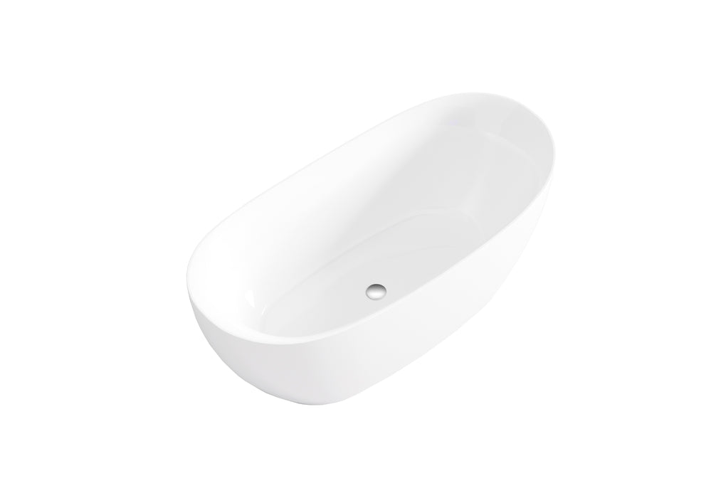 Valla Acrylic Free Standing Bathtub - Gloss white 1600x750