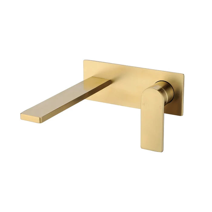 Ruki Wall Basin Mixer Bathroom Package - Brushed Gold