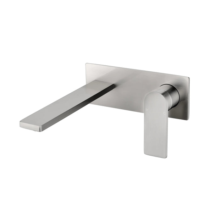 Ruki Wall Basin Mixer Bathroom Package - Brushed Nickel
