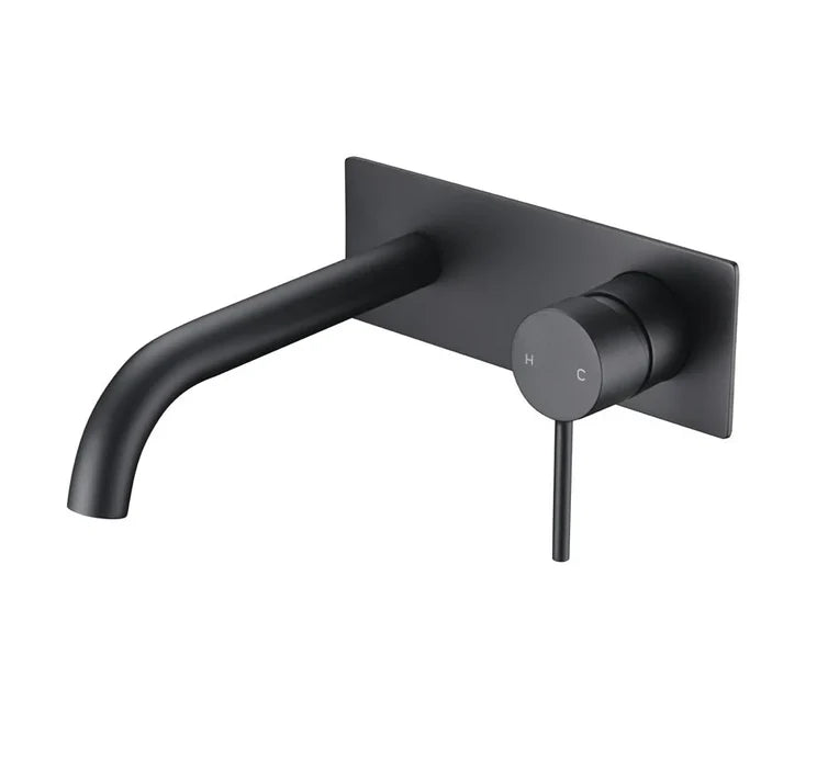 Hali Wall Basin Mixer Bathroom Package - Matte Black