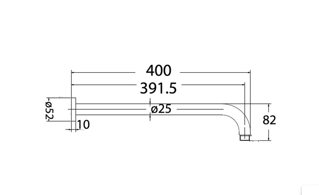 Hali Brushed Nickel Shower Arm