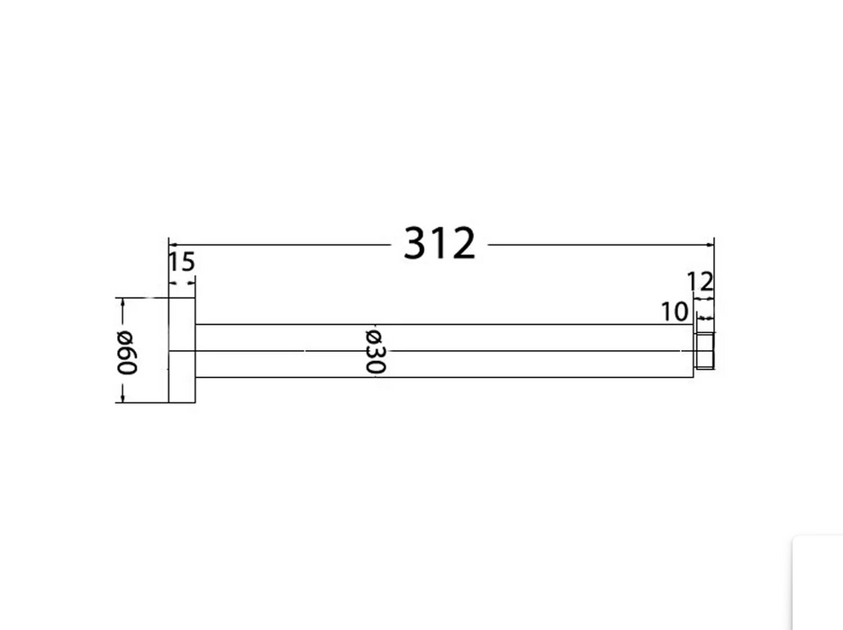 Hali Brushed Nickel Ceiling Arm