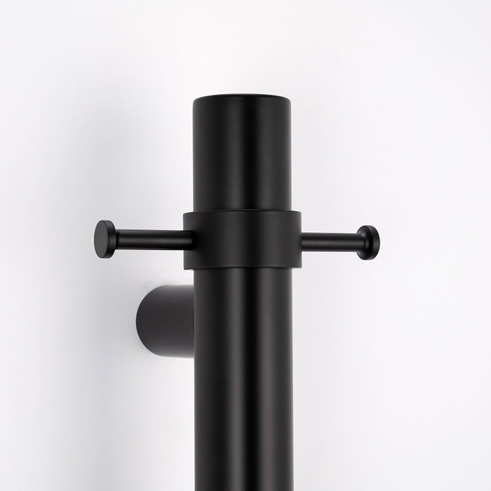 Heated Vertical towel rail 40 x 950 mm Matt black