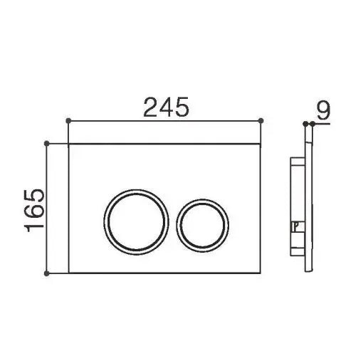 Round Flush Button Gun Metal