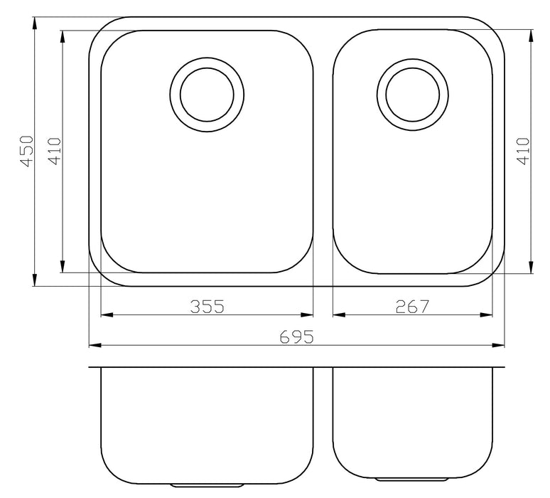Cora 1 & 1/2 Bowl Undermount Sink