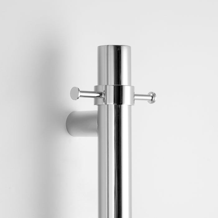 Heated Vertical towel rail 40 x 950mm Chrome