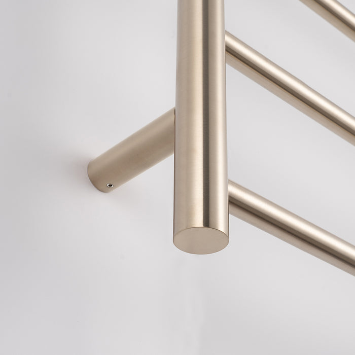 Heated Round Ladder 600 x 800mm Brushed Nickel